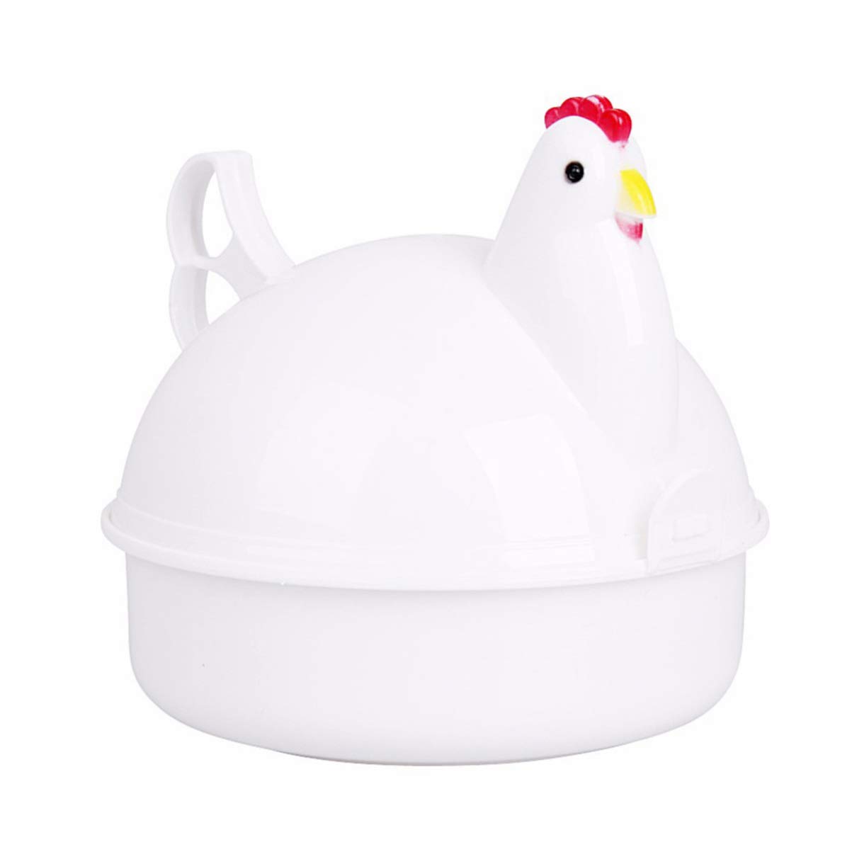 Microwave Egg Boiler, 4 Capacity Egg Poacher, Chicken Shape Egg Cooker, Egg Steamer Maker for Microwave Breakfast