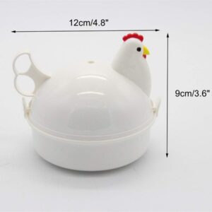 Microwave Egg Boiler, 4 Capacity Egg Poacher, Chicken Shape Egg Cooker, Egg Steamer Maker for Microwave Breakfast