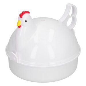 egg cooker, chicken shaped heat resistant microwave eggs boiler, freely control the tenderness of the egg, for home kitchen