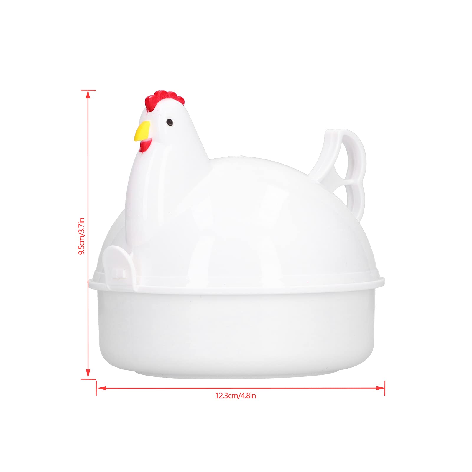 Egg Cooker, Chicken Shaped Heat Resistant Microwave Eggs Boiler, Freely Control the Tenderness of the Egg, for Home Kitchen