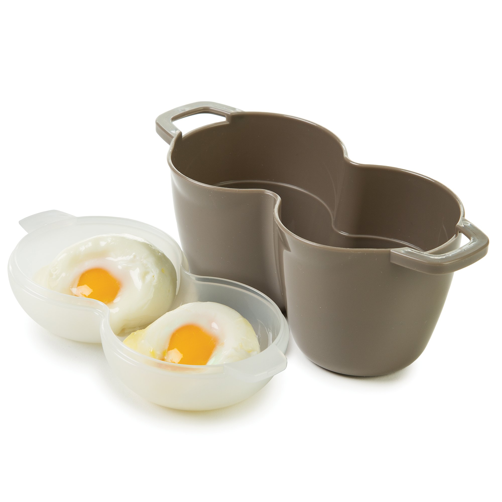 Prep Solutions by Progressive Microwave Poach Perfect - Poach Perfect Eggs, No-Mess, Odor Free, BPA FREE, Dishwasher Safe
