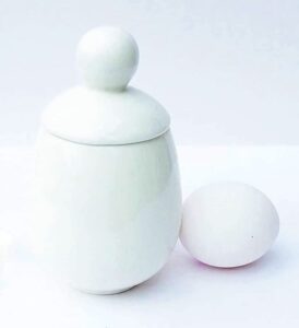 aggcoddler - xxl porcelain and silicone egg cooker, scandinavian egg coddler poacher