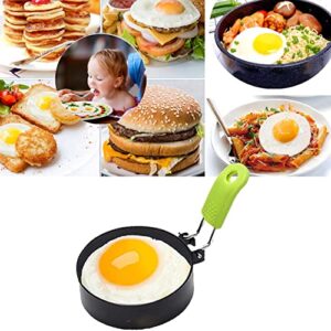 BEMINH Stainless Steel Egg Ring,2 Pcs Round Breakfast Household Egg Mold Tool Cooking Tool Omelette (New 2 Pcs)