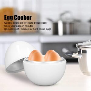 Egg Cookers, Egg Cooker for Microwave, Hard Boiled Egg Cooker 4 Eggs Capacity Compact Design ABS Material Egg Shape Microwave Function Egg Boiler