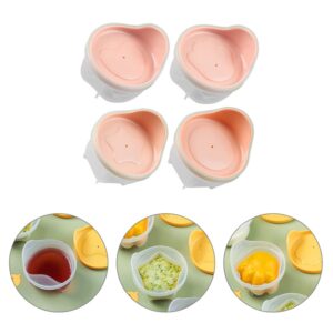 HEMOTON 4pcs Children Steamed Egg Mold Donut Mold Ice Cubes Chocolate Silicone Cupcake Egg Tart Molds Pancake Poaching Rings Diy Mold Pudding Jars Pudding Containers Self Made Pp Baby Mug