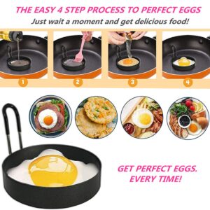 Stainless Steel Egg Ring,2 Pack Round Breakfast Household Mold Tool Cooking,Round Egg Cooker Rings For Cooking Egg Maker Molds