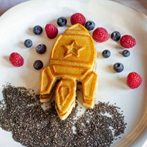 ZaveryCakes Devin The Rocket Ship Pancake and Egg Breakfast Non-Stick Silicone Mold for Kids