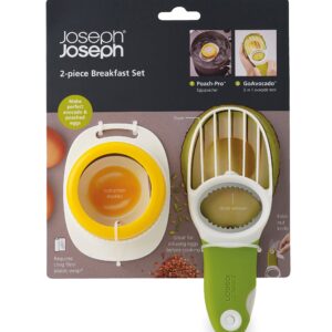 Joseph Joseph Breakfast Set with GoAvocado Avocado Slicer and Poach-Pro Egg Poacher