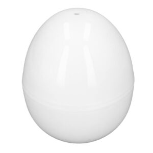 fdit hard boiled egg cooker, 4 eggs capacity compact design abs material white egg egg-shaped microwave egg steamer for your daily eating needs