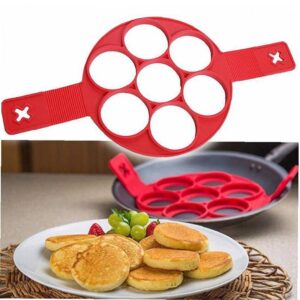 Silicone Pancake Maker Non Stick Egg Ring Kitchen Omelet Moulds Baking Stencil for Diy Egg Cupcake Pastry