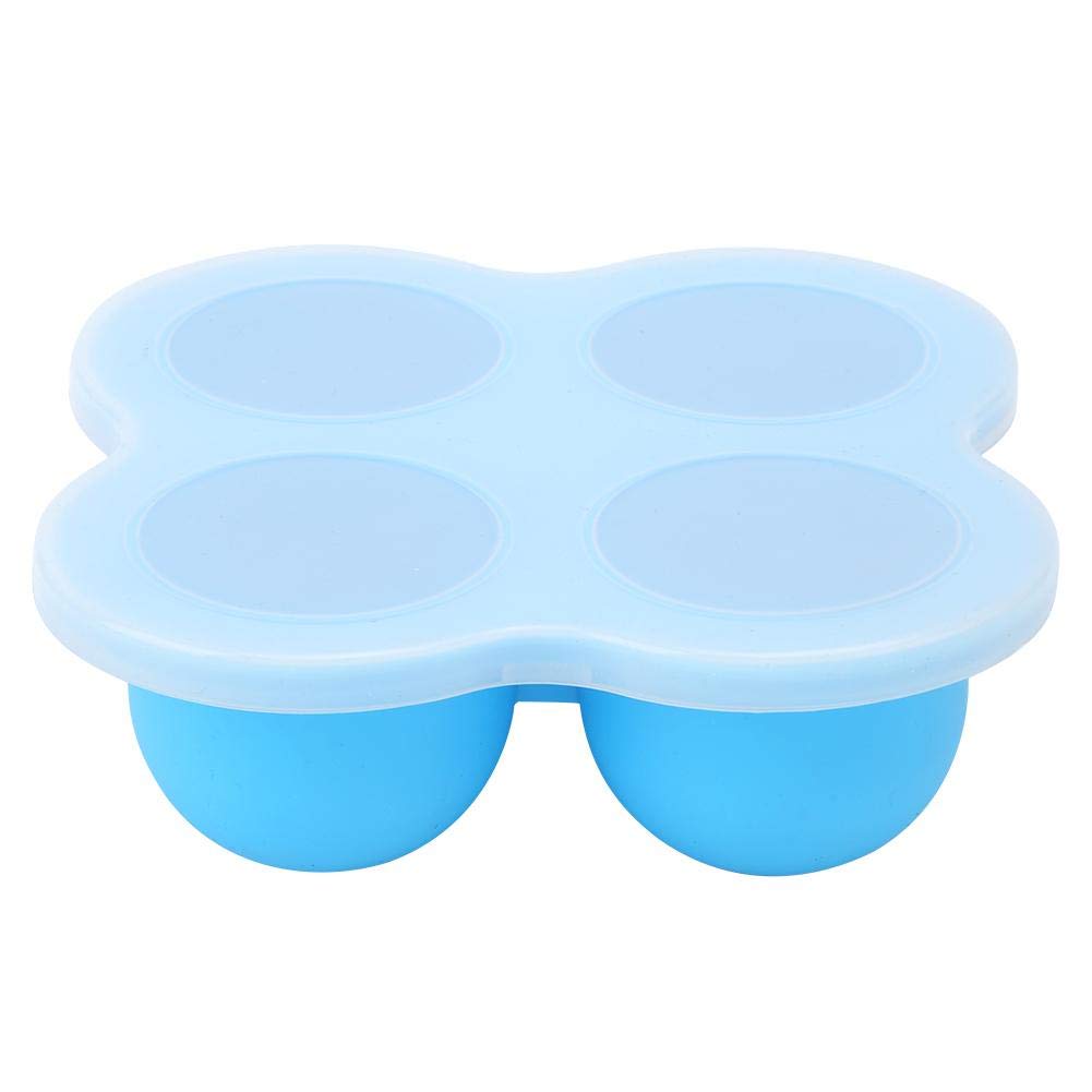 4 Holes Egg Steamer Food Grade Silicone no BPA Egg Steaming Tray Cooking Tool for Kitchen Use Heat Resistant 450 Blue