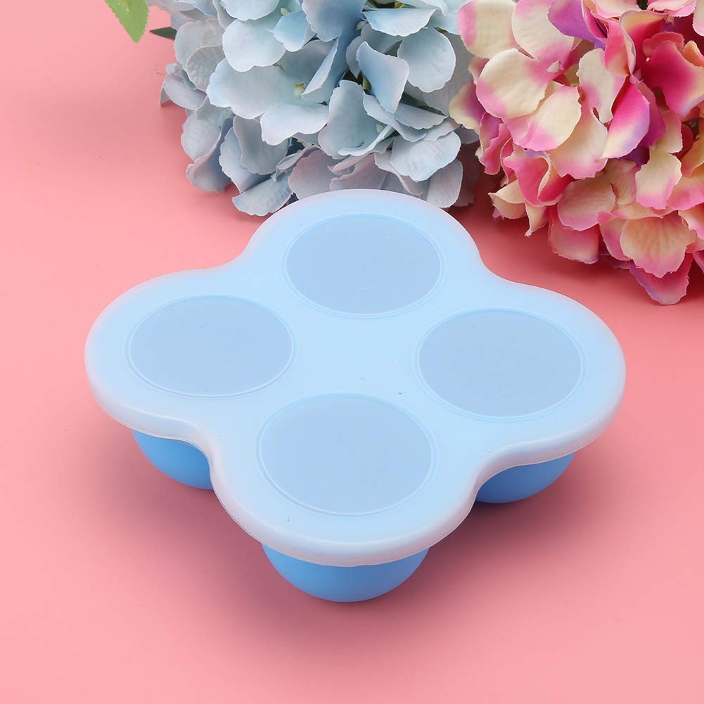 4 Holes Egg Steamer Food Grade Silicone no BPA Egg Steaming Tray Cooking Tool for Kitchen Use Heat Resistant 450 Blue