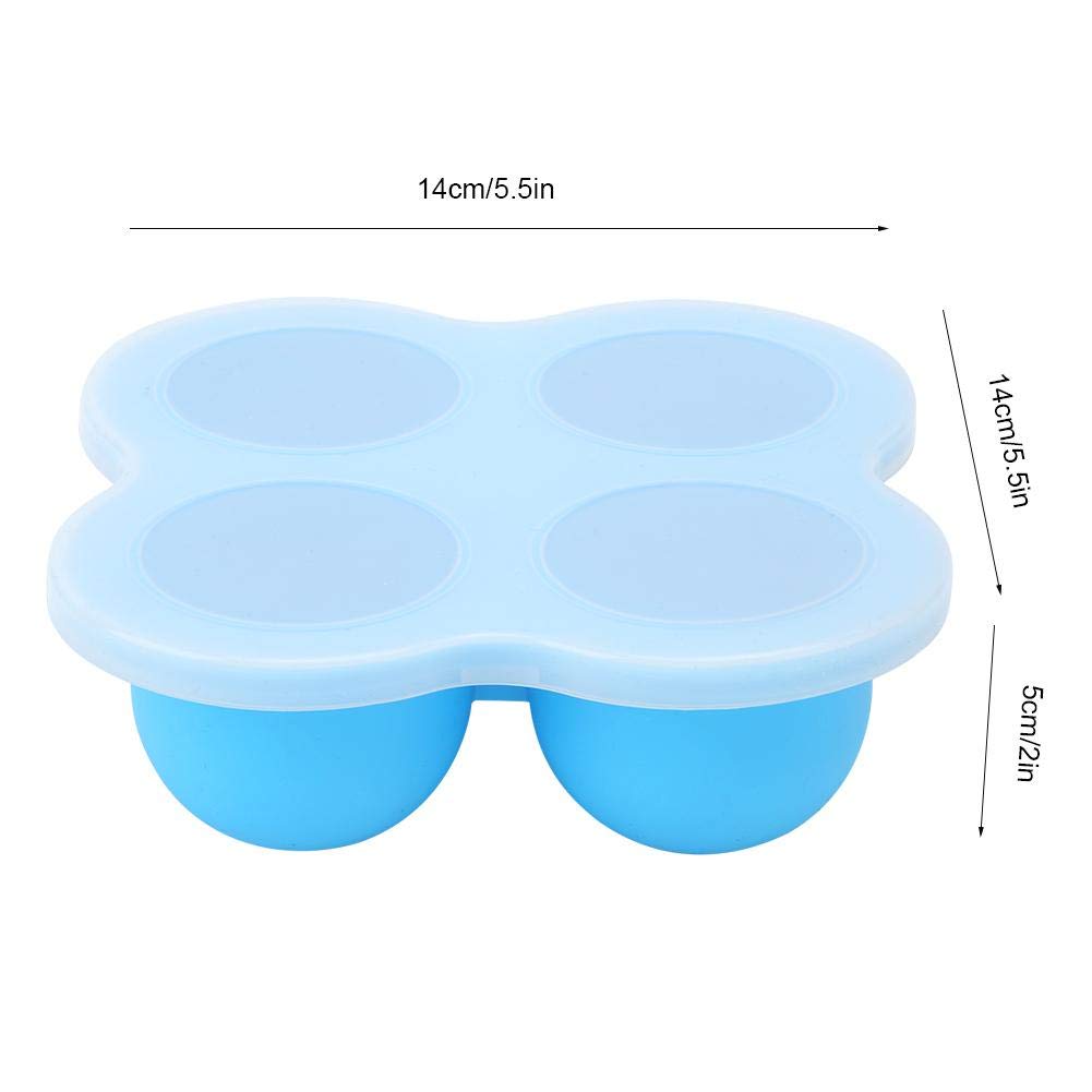 4 Holes Egg Steamer Food Grade Silicone no BPA Egg Steaming Tray Cooking Tool for Kitchen Use Heat Resistant 450 Blue