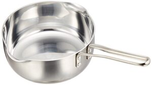 endoshoji ayk8502 commercial use, 2-layer clad, snow flat pot, 7.1 inches (18 cm), induction compatible