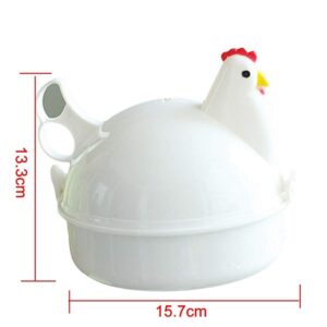 UUME Electric Rapid Egg Cooker Poacher Stainless Steel Chicken Shaped Egg Cooker Novelty Steamer Microwave Egg Poachers Eggs Boiler 1Pcs