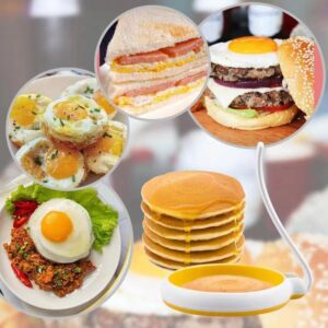 Silicone Egg Rings Pancake Molds, Nonstick 4 Inch Crumpet Rings Shaper Round Egg Molds with Silicone Pastry Brush for Frying Eggs English Muffin Breakfast Sandwich Burger