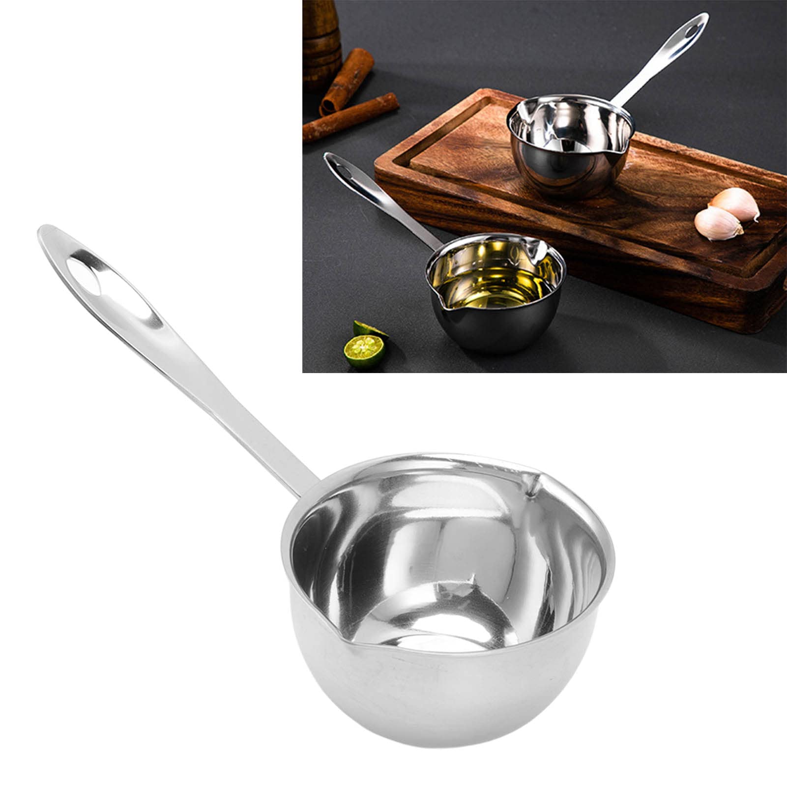 Pilipane Small Induction Milk Pan for Boiling Milk, Sauces, Gravies, Pasta - Stainless Steel Mini Pot With Flat Bottom, 150ML