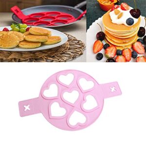 7 Holes Pancake Molds Ring Fried Egg Mold Reusable Silicone Non-Stick Pancake Maker for Frying Muffin Pancake or Fast Easy DIY Egg(3pcs)