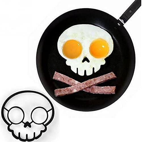 ArtsyCase 2PCS Egg Rings, Halloween Horror Skull Omelette Pancake Forming Machine, Egg Ring For Frying Pan, Diy Kitchen Accessories Gadget Omelette Mold