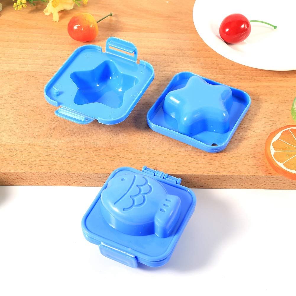 6 Pcs Boil Egg Mould, Cute Cartoon Egg Sushi Rice Mould Decorating Fondant Cake Tool Cookery Moulds