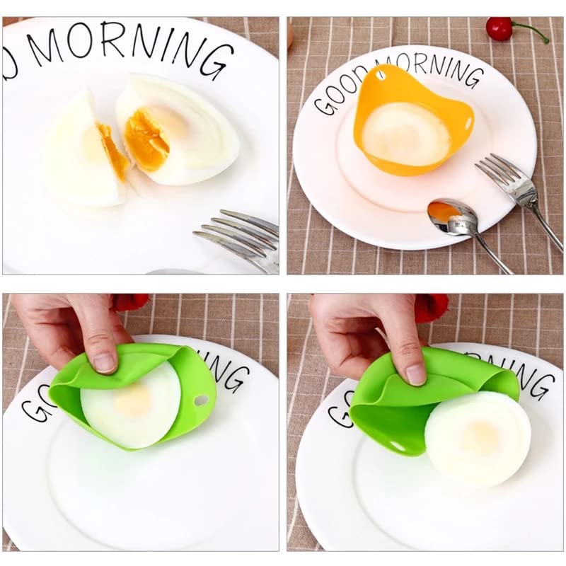 4pcs Silicone Egg Poacher Poaching Pods Pan Mould Kitchen Cooking Tool Accessory