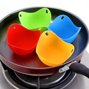 4pcs Silicone Egg Poacher Poaching Pods Pan Mould Kitchen Cooking Tool Accessory