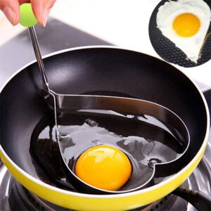 Stainless Steel Fried Egg Pancake Shaper Omelette Mould, Kitchen Tool Omelette Frying Egg Mold, Kitchen Accessories Gadget Rings(Round)