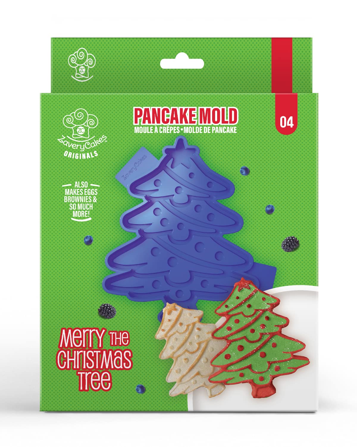 Merry The Christmas Tree Pancake and Egg Breakfast Non-Stick Silicone Mold