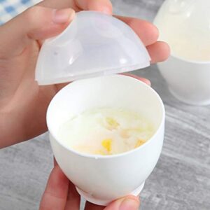 UPKOCH 2pcs Microwave Egg Cooker Mini Cup Steamed Scrambled Egg Poacher Omlette Maker for Instant Breakfast Home Kitchen Stove Top Microwave