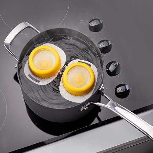 Joseph Joseph Poach-Pro Egg Poacher Mess-Free Tool, 2-pack,Yellow