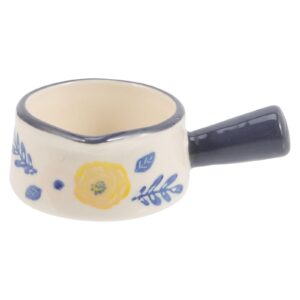 mini ceramic saucepan,ceramic milk pot for induction electric gas stoves to serve side dishes, desserts, condiments