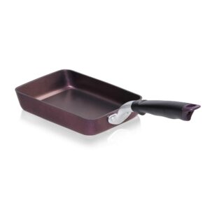 TECHEF - Tamagoyaki Japanese Omelette Pan/Egg Pan Skillet, PFOA-Free, Dishwasher Safe, Induction-Ready, Made in Korea (Purple/Medium)