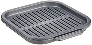 instant vortex official nonstick grill pan, 2-piece, gray