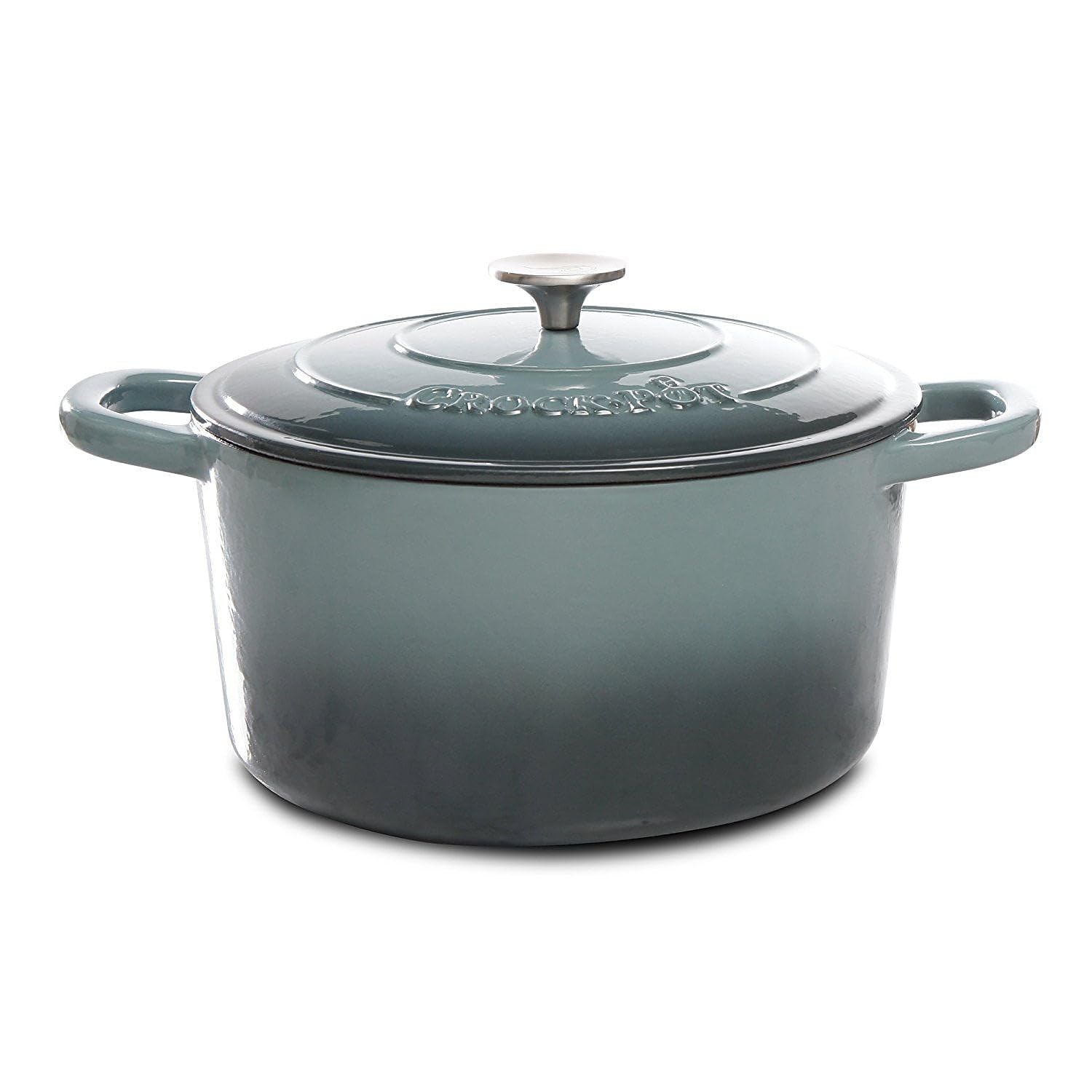 Crock-Pot Artisan Round Enameled Cast Iron Dutch Oven, 7-Quart, Slate Gray