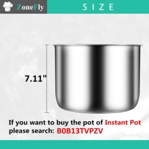 Original 8Qt Power Cooker XL Replacement Inner Pot Stainless Steel Compatible with 8 Quart Power Pressure Cooker Model PPC772 (or #PPC772) PPC780 (or #PPC780) and WAL3 Stainless Steel Inner Pot Parts