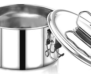 EasyShopForEveryone Stainless Steel 6 x 6 x 3.5 Inches Flan Pan, Capacity 38 fl. oz, Compatible with 3 Qt Instant Pot, 3 Inch Deep Custard Pan