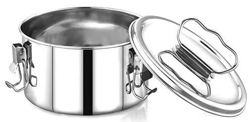 EasyShopForEveryone Stainless Steel 6 x 6 x 3.5 Inches Flan Pan, Capacity 38 fl. oz, Compatible with 3 Qt Instant Pot, 3 Inch Deep Custard Pan