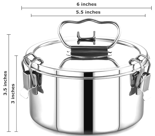 EasyShopForEveryone Stainless Steel 6 x 6 x 3.5 Inches Flan Pan, Capacity 38 fl. oz, Compatible with 3 Qt Instant Pot, 3 Inch Deep Custard Pan