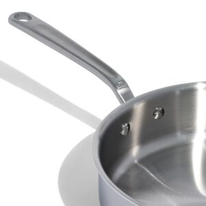 Made In Cookware - 3.5 Quart Stainless Steel Saute Pan - 5 Ply Stainless Clad - Professional Cookware - Induction Compatible - Crafted in Italy