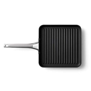 calphalon premier hard-anodized nonstick 11-inch square grill pan, black