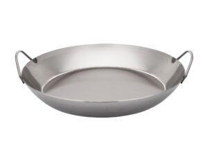 matfer bourgeat black carbon steel paella pan, 15 3/4"