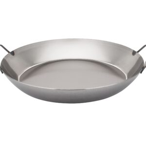 Matfer Bourgeat Black Carbon Steel Paella Pan, 15 3/4"