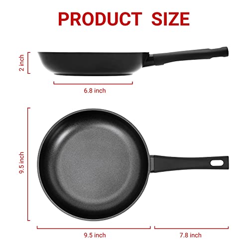 Sakuchi Nonstick Frying Pan Skillet,9.5" Non Stick Granite Fry Pan Egg Pan Omelet Pans, Stone Cookware Chef's Pan, PFOA Free…