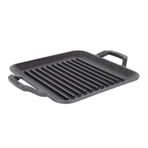 lodge cast iron chef collection square grill pan, pre-seasoned - 11 in