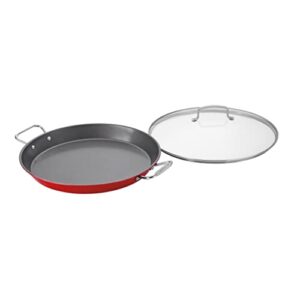 Cuisinart ASP-38CR 15-Inch Paella Pan With Lid, Red