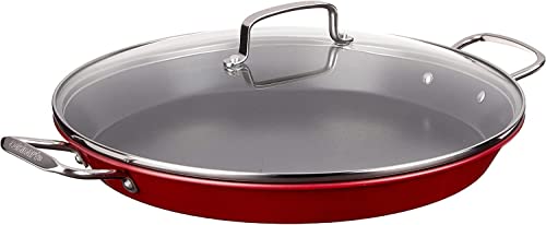 Cuisinart ASP-38CR 15-Inch Paella Pan With Lid, Red