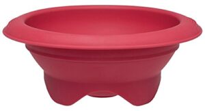hic kitchen rose levy beranbaum’s baking bowl double boiler, european-grade silicone, red, 1.5-quarts (6-cups) capacity