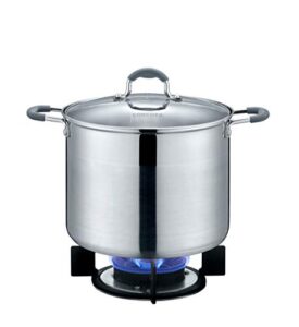 concord stainless steel stock pot with glass lid (induction compatible) ((10 qt)
