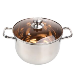 dricroda soup pot 8 quart pot stainless steel pasta pot, nonstick stock pot cooking pot with lid and handles, large pot big pot for cooking glass lid stockpot for home restaurant party dishwasher safe