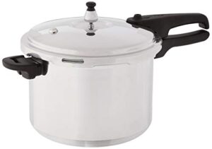 mirro 92180a polished aluminum 10-psi pressure cooker cookware, 8-quart, silver -